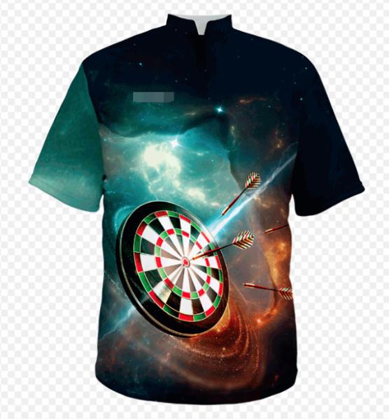 Non Fading Casual Funny Dart Team Shirts Multiscene Lightweight