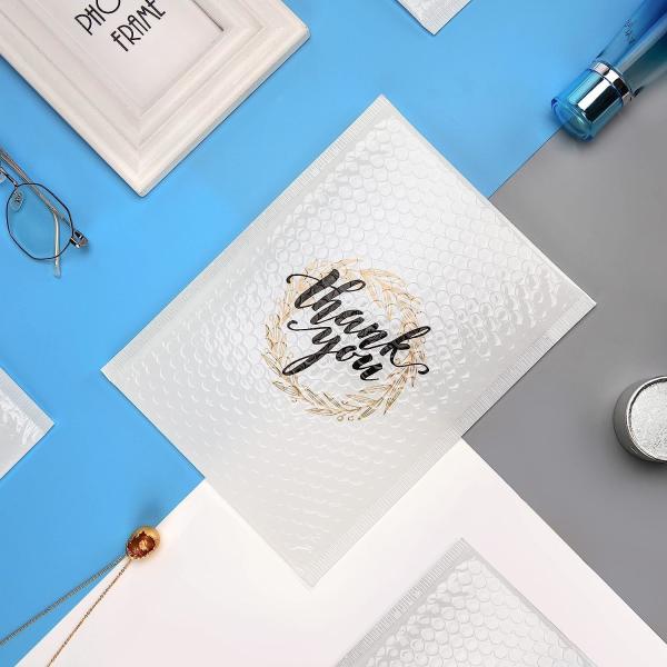CTCX White Mailer Poli Padded Envelope Bubble Mailers Custom Logo White Shipping Courier Bags Bubble Mailers Bubble Polymailers