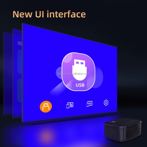 Mini Portable 16:9 LCD Video Projector 2GB ROM and 2G RAM Home Theater Smartphone Media Player Star200