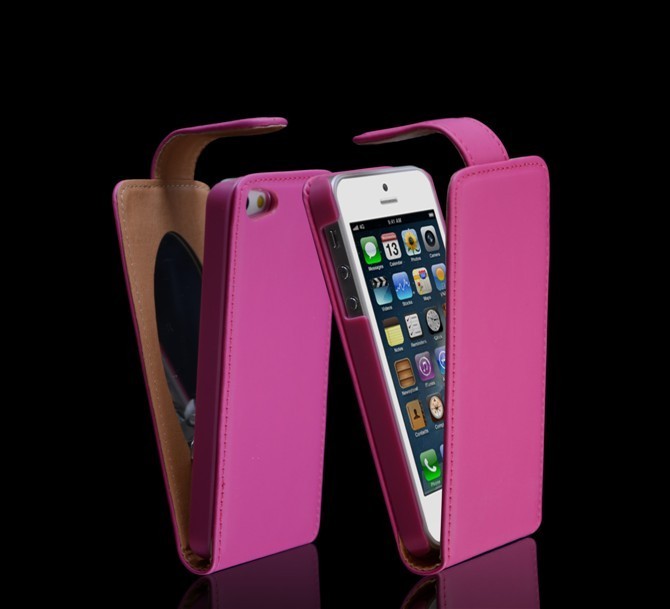 Shockproof PU Leather Wallet Case With Mirror , Colorful Phone Wallet Cover