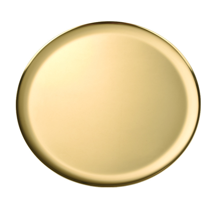 Rustproof Gold 10x10cm Metal Jewelry Tray Mirror Polishing