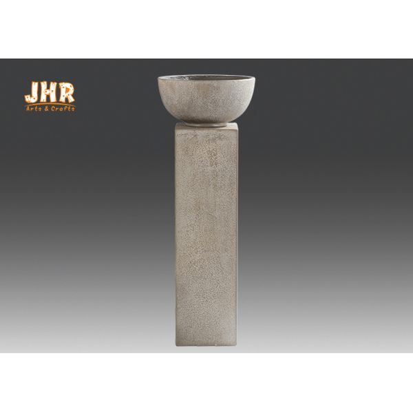 Цветочные горшки глины баков сада Fiberclay с плантаторами на открытом воздухе плантаторов постамента большими садовничают плантаторы