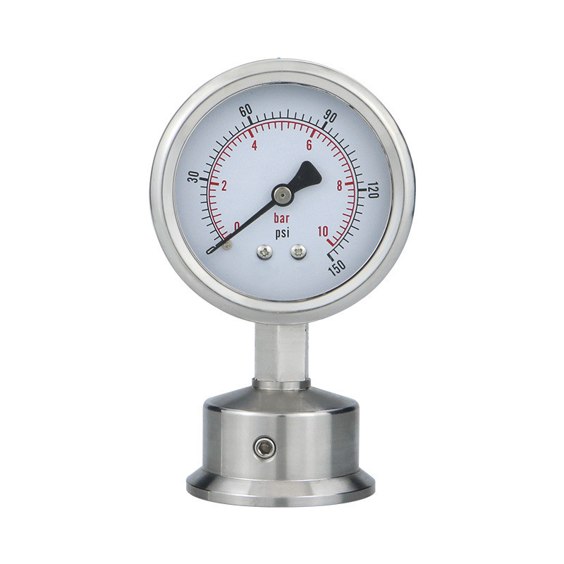 2.5% Precision 50.5mm Stainless Steel Diaphragm Pressure Gauge with Quick-Loading Chuck