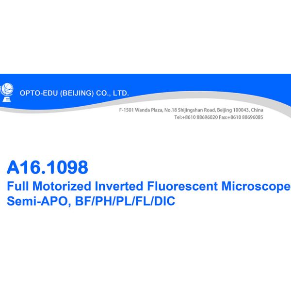 OPTO-EDU A16.1098 lleno motorizó el FB/el pH/el PL/FL/DIC optos de Edu Microscope Semi APO
