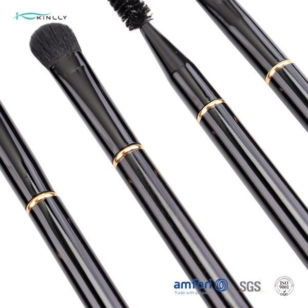 Escova da composição com as ferramentas sintéticas da beleza do cabelo de Rose Gold Ring Aluminium Ferrule