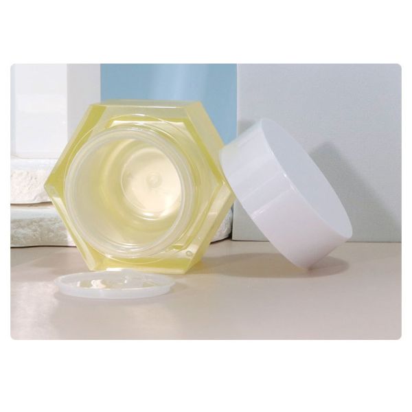 Eco-friendly Hexagon PETG Plastic Jars Custom Colorful Empty Cosmetic Cream Containers Lids 50ml For Eye Cream