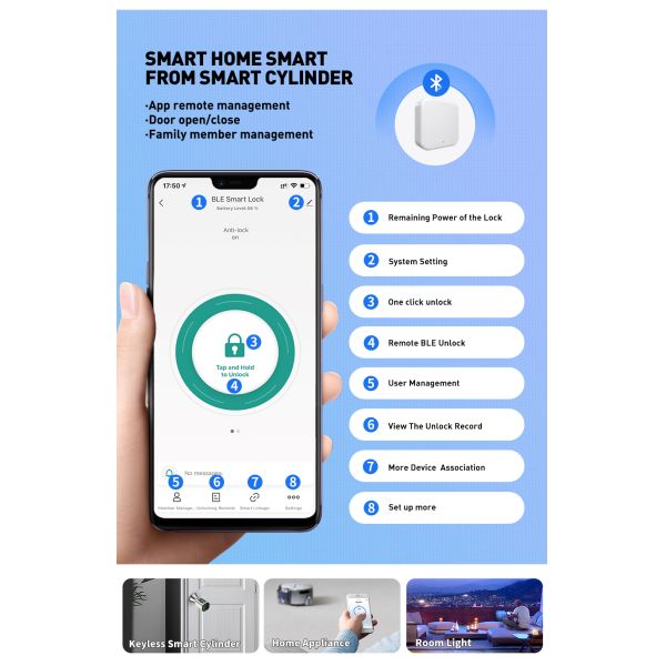 Memory Card Data Storage Options Waterproof Zinc Alloy Mortise Lock with WiFi Network