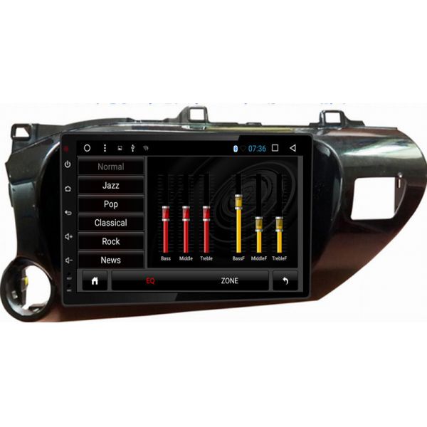 Ouchuangbo car radio gps navi video android 6.0 for Toyota Hilux with dual zone SWC USB AUX bluetooth