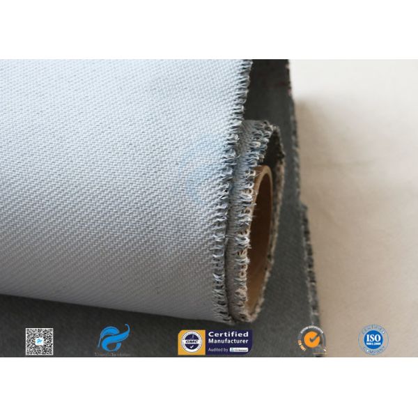 Серый силикон покрыл стеклянной стекло ткани 1500гсм 2 покрытое стороной - ткань волокна