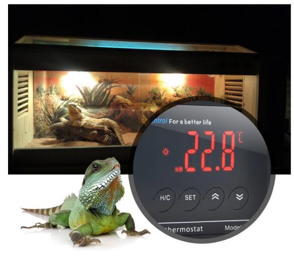 Digital Reptile Thermostat with US Plug Universal Socket ON/OFF Regulator Temperature Controller AC-112 110V16A 16-40C