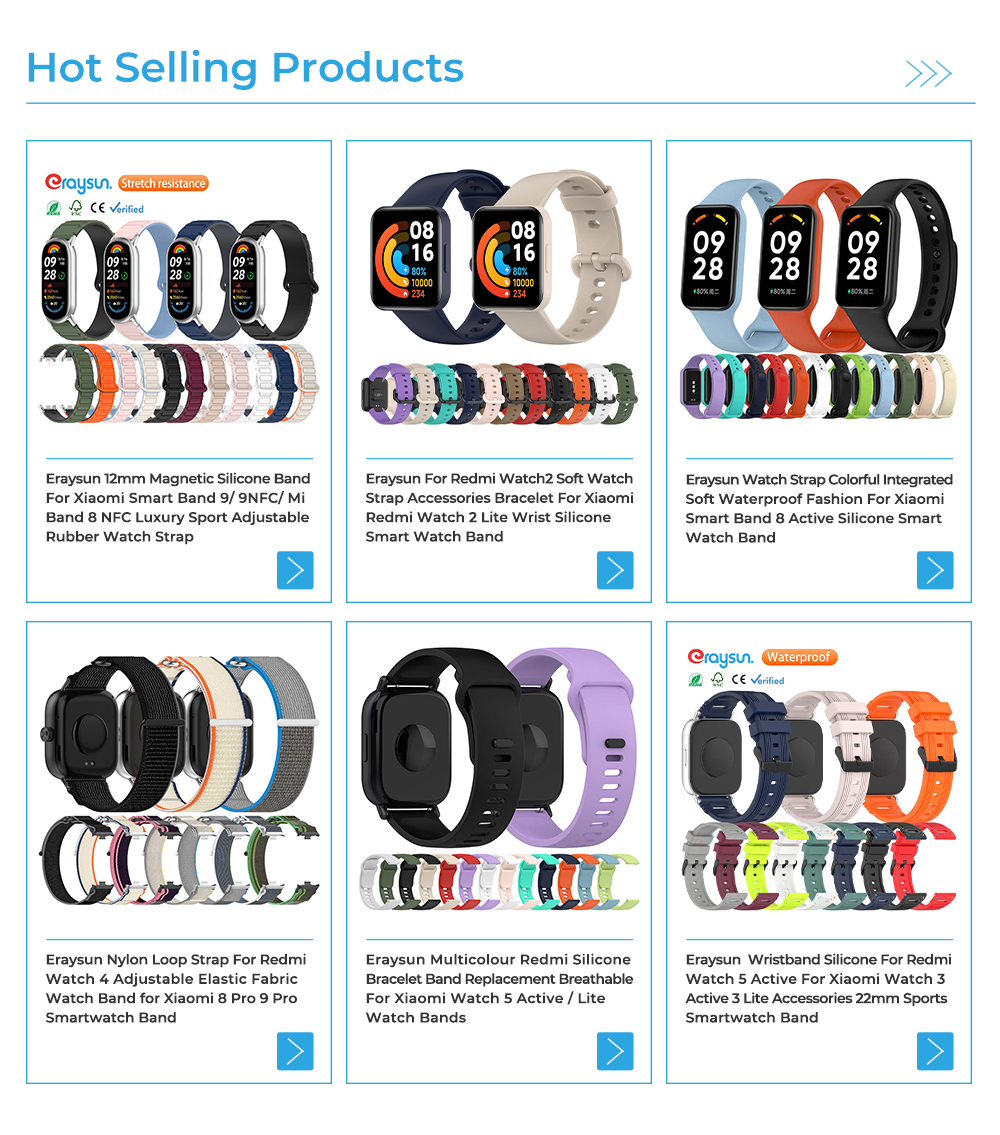 Eraysun Waterproof Adjustable Soft Comfortable Grain-textured Silicone Strap for Xiaomi S4 41mm Watch Bands