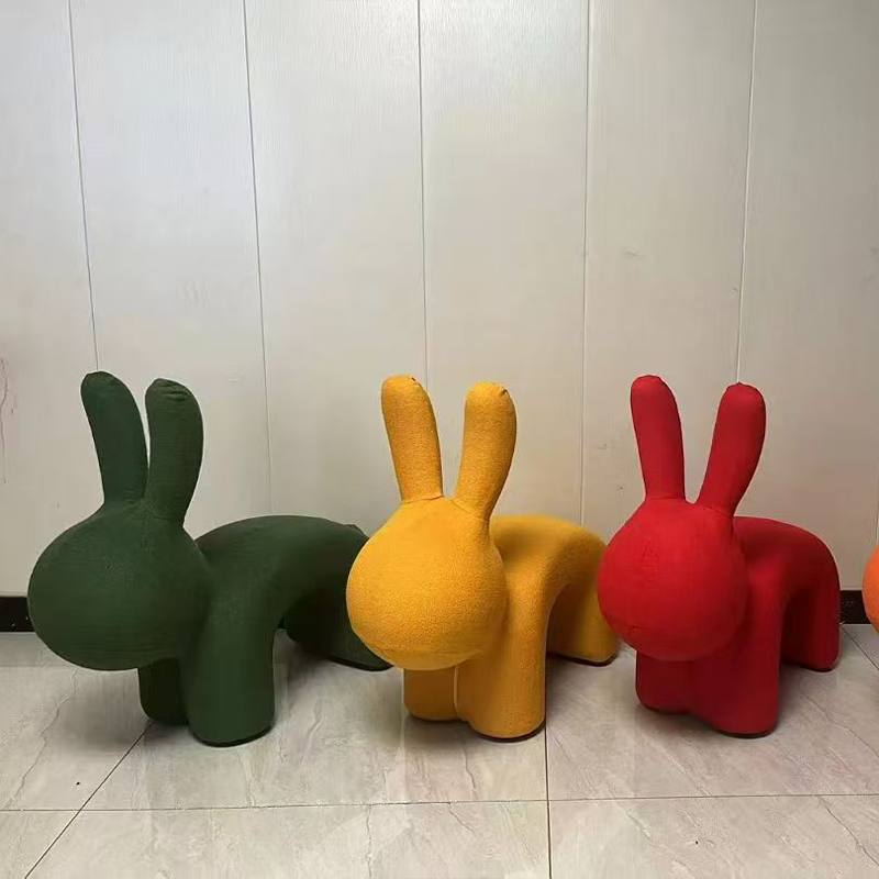 Creative Cartoon Elf Rabbit Accent Chair Casual Indoor Living Room Balcony Shoe Bench for Children for Apartment Dining Use