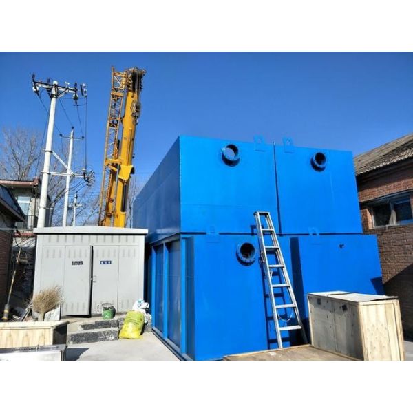Electric Auto Control Carbon Steel MBR Integrated Sewage Treatment Plant Equipment For Hotel Wastewater