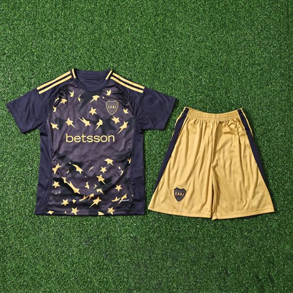 Boca Kids 2025-2026 Second Away Jersey Children Team Uniform Customization