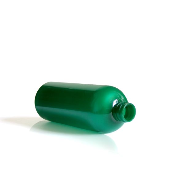 Lotion Boston Round Pump Bottles , Standard Capacity Green Lotion Bottle 500ML
