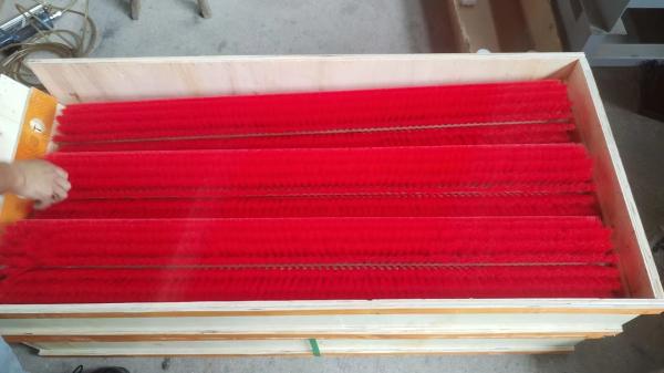 Industrial Brush Roller Dust Cleaning Fruit Seafood Roller Brush Nylon Brush Wire
