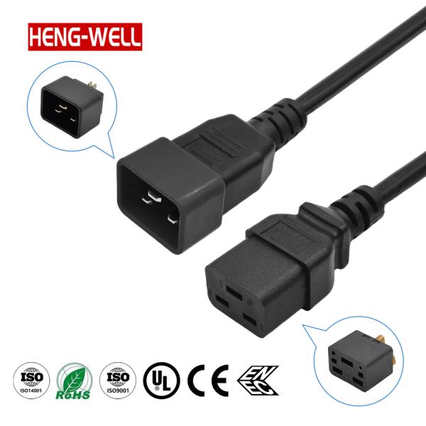 IEC C19 à C20 Corde électrique de prolongation 220V 16A 3,0m