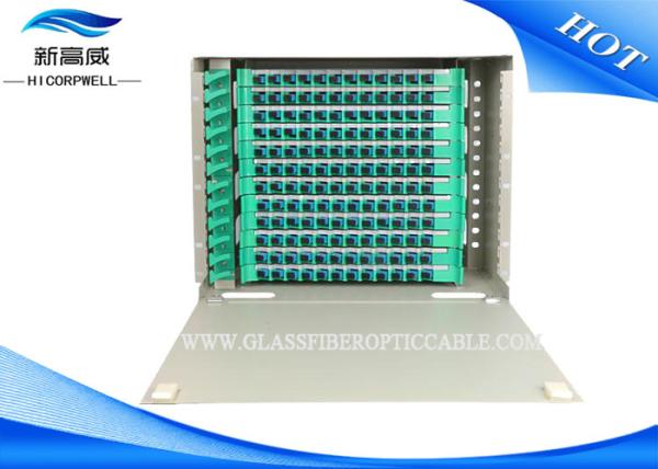 FTTH Optical Panel Fiber Termination Kits 144 Ports ODF SC Adapters Light Weight