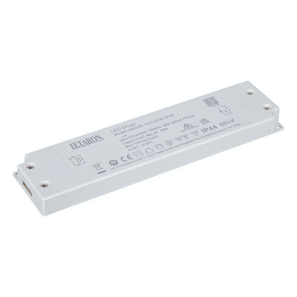 48W IP44 LED Driver 24VDC Super Slim LED Light Driver With TUV Certification