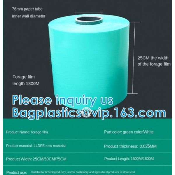 UV Resistant Preserve Silage, Hay, Maize Protection Wrap Film Agriculture Grass Bale Pack Silage Stretch Film
