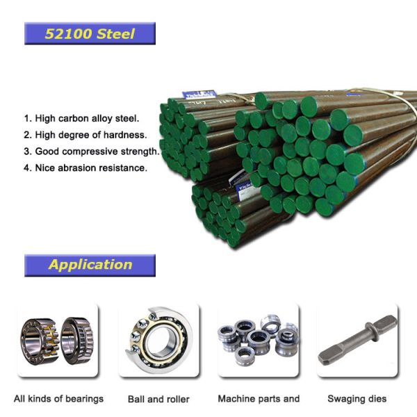 ASTM 52100 / EN 100Cr6 1.3505 Bearing Steel Material Bar / Rod Dia 4-1600mm