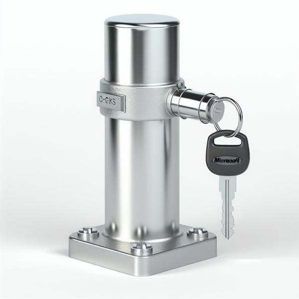Bolardos manuales ZASP M102 de acero inoxidable con cerradura de llave antirremate