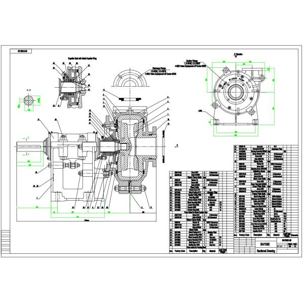 6 / 4 E Heavy Duty Slurry Pump / Horizontal Slurry Pumps With Electric Motor Driven