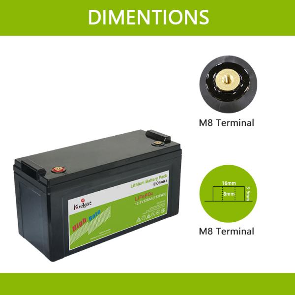 Rechargeable 200AH 300AH 12V LiFePO4 Battery Deep Cycle For Golf Cart