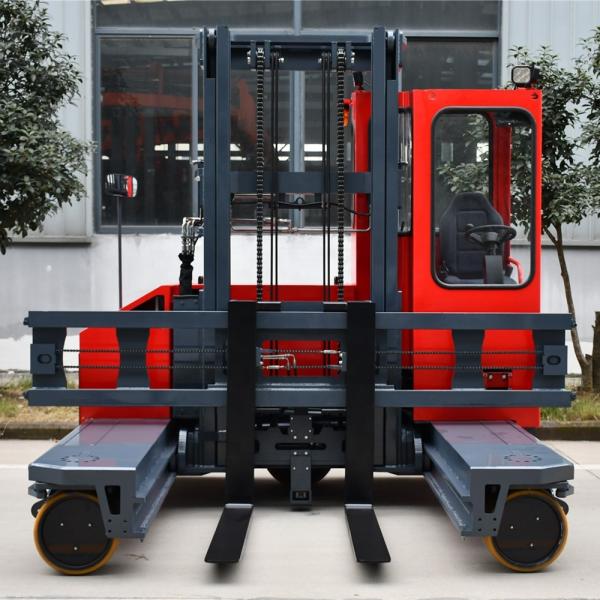MAX 8m lifting height seated multi direction electric forklift 4-direction reach truck for narrow aisle