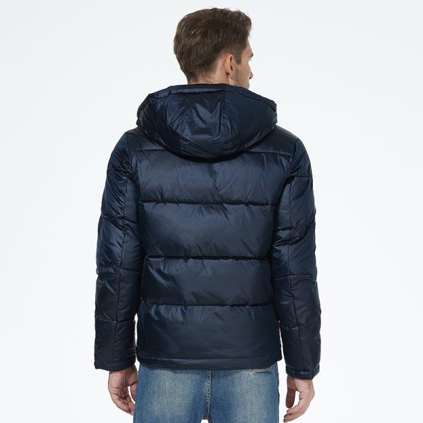 Adjustable Drawstring Mens Down Coat Windproof Mens Padded Jacket