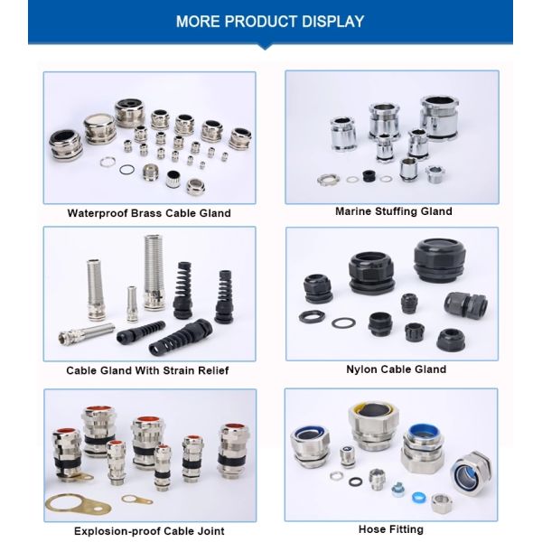 Огнестойкость желез кабеля IP68 железы кабеля доказательства воды латунная усиленная промышленная