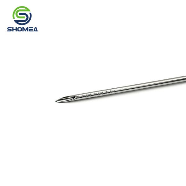 Customized Knurled Head X‑Ray Visible Medical Lancet Puncture Needle