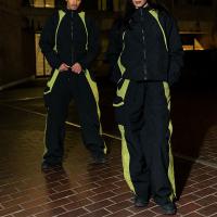 Résistance au vent Fermeture à glissière Jacket Coureur Ensemble Mens Nylon Tracksuit Ensemble Pour la Saison du Printemps