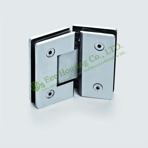 Satin finished 135 Degree Shower Door Hinge,Bathroom Glass Door hinge,135Degree Glass clip