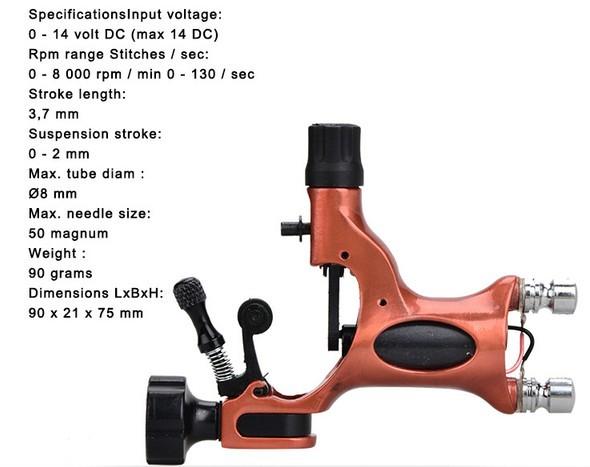 Medium Stroke Rotary Bizarre V2 Tattoo Gun Equipment Supplies For Tattooing Pattern
