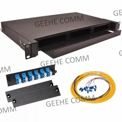 Industrial 4U 24 Port OM3 MPO To LC Patch Panel