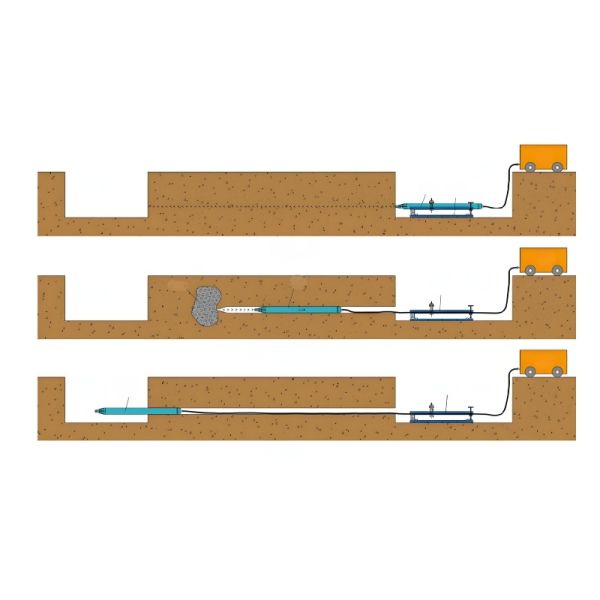 Impact Moling Pneumatic Piercing Tool For Horizontal Boring