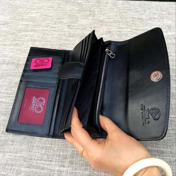 Thailand Authentic Stingray Skin Women's Long Trifold Wallet Genuine Leather Female Flower Clutch Lady Large Card Purse