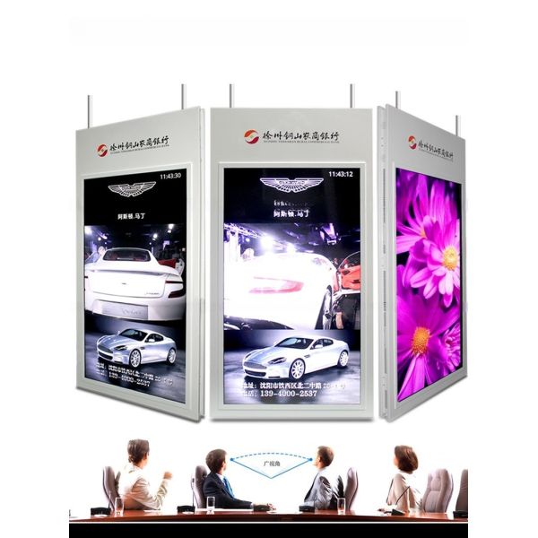 Потолочная крыша установка сверхтонкий высокой яркости двойные экраны 49 дюймовый сеть WIFI LCD рекламный проигрыватель монитор