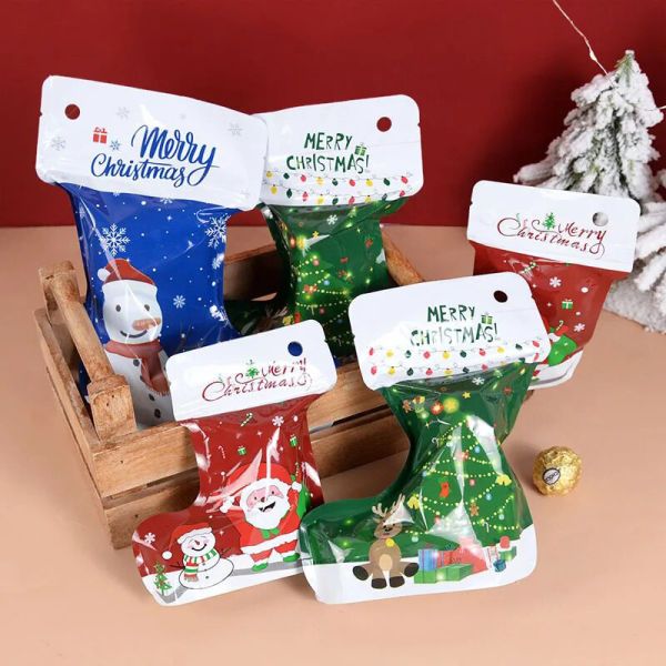 Заказные пластиковые пакеты Mylar, подарки на Рождество с цилиндром