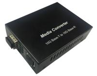 1000M 2.5G 5G 10G RJ45 SFP+ Media Converter 12VDC Velocidade de detecção automática não gerenciada