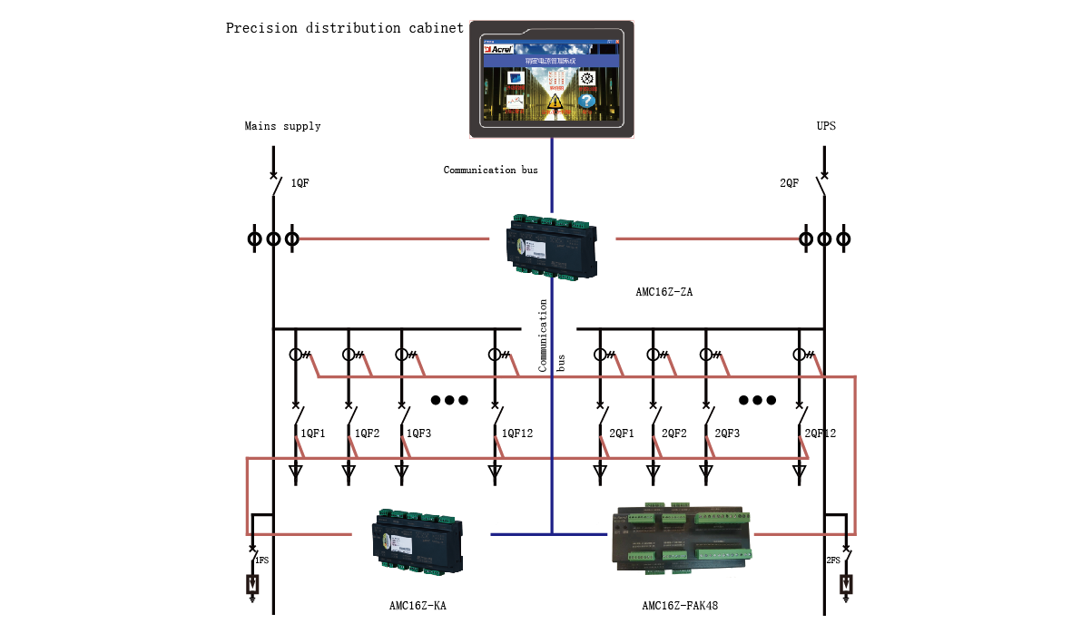 DC12V вывело наружу счетчик энергии AMC16Z-ZA цепи DIN35mm Multi