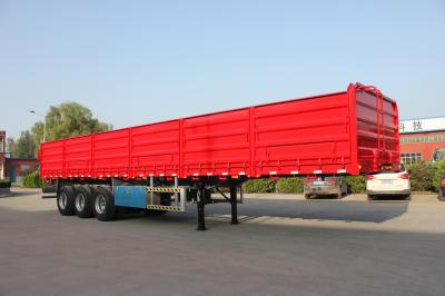Cargo Carrier Flatbed Semi Trailer With Sidewall 40ft Length Detachable Side Wall