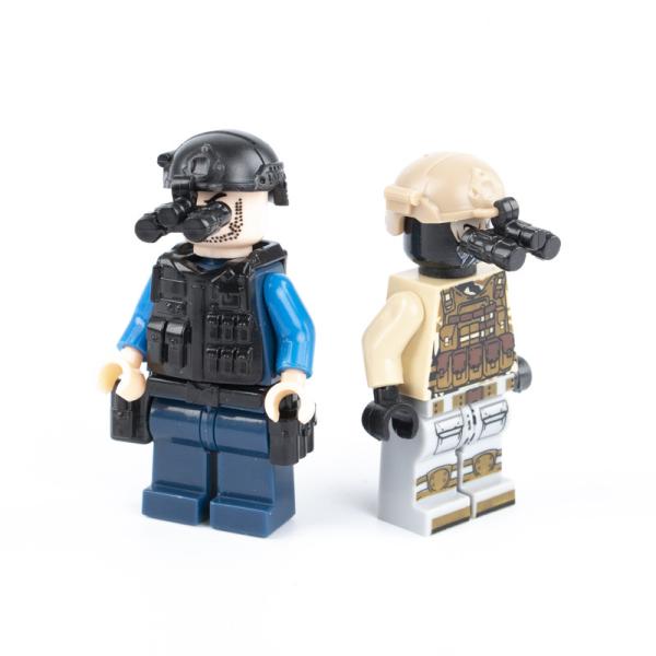WW2 puzzle assembly military weapon protective gear war army soldier helmet building block