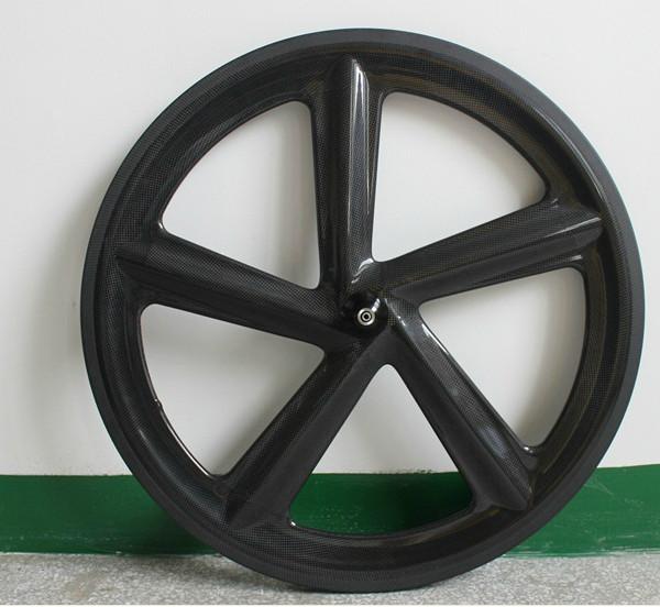 New Hot Sale top light 700c 5-spokes carbon clincher wheel with 66mm for road &track bike