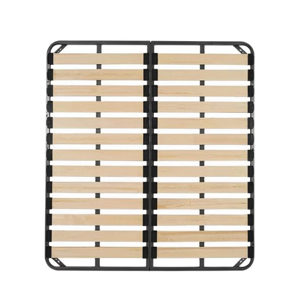 Foldable Iron Metal Slat Frame for Double Queen Bed 1.8m Long Tatami Bed Frame