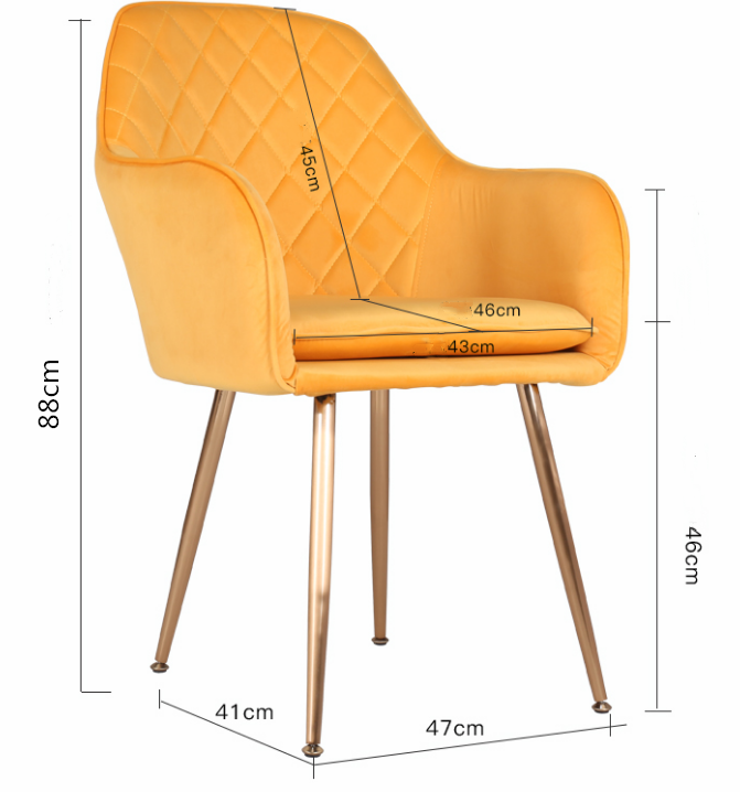 Piernas de capa de cena nórdicas modernas del polvo rosado verde blanco de la silla del terciopelo 40 anchuras del cm