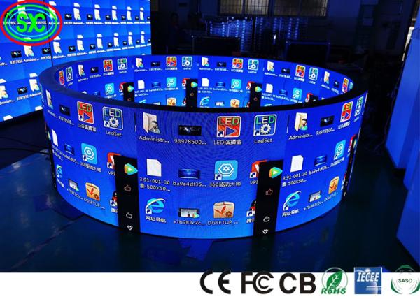Écran LED sphérique extérieur à 360° Pas de pixel 3,91 mm 500x1000mm