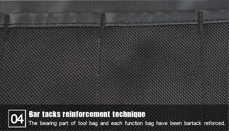 Customized Organizer Zipper Pocket Spanner Car Detailing Storage Rolling Electrician Tool Bag