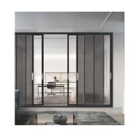 Porte coulissante en aluminium à cadre ultra étroit avec coefficient d'isolation thermique K ≤ 2.1